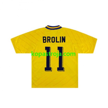 Billiga Fotbollströjor Sverige Brolin 11 Retro Hemma tröja 1994 Kortärmad